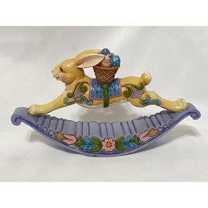 Jim Shore Heartwood Creek 'Easter Eggs-capades' Bunny On Rocker 6008404